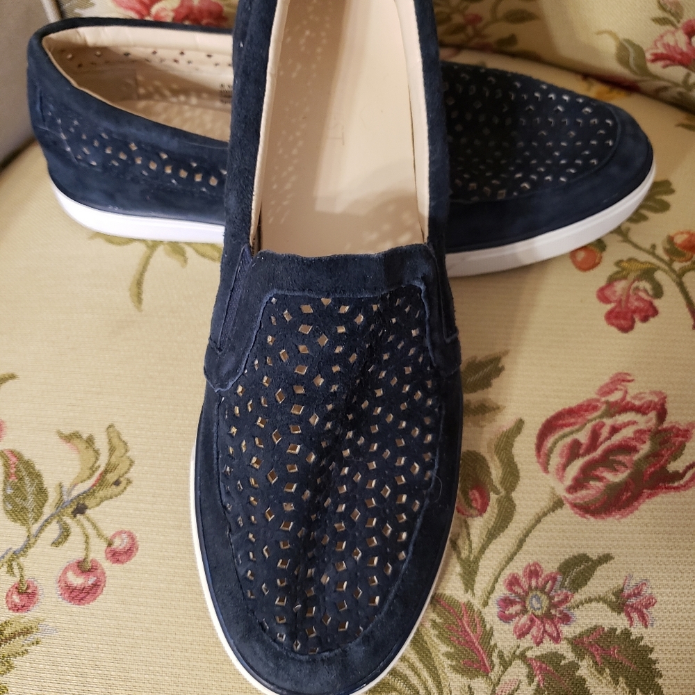 Nine West Leather Navy Banter Slip-on